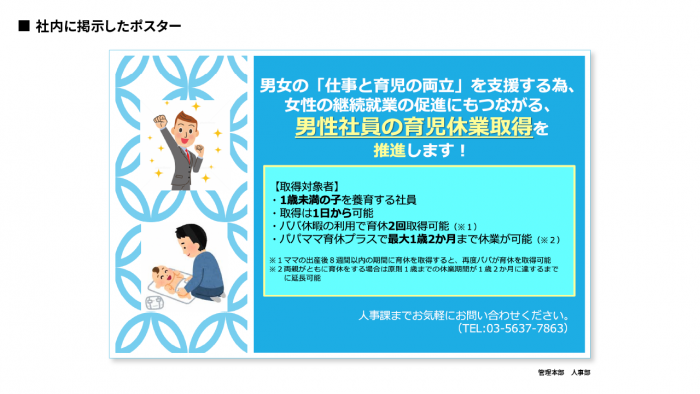 社内に掲示したポスター